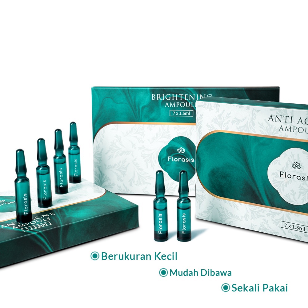 SUDAH BPOM FLORASIS Anti Aging Ampoules Anti Acne Brightening Serum Original