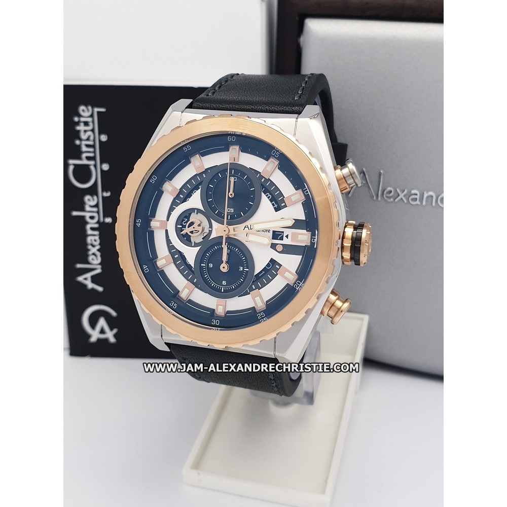 Jam Tangan Pria Alexandre Christie Original AC 6521 MC BLSVRG