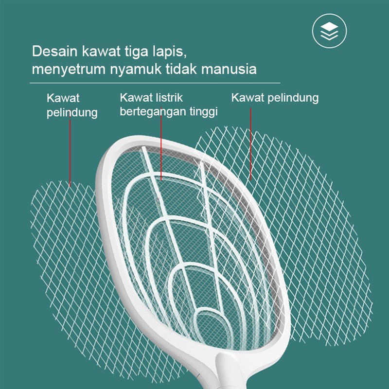 Raket nyamuk technology terbaru Raket nyamuk insect killer 2 ini 1 canggih efektif