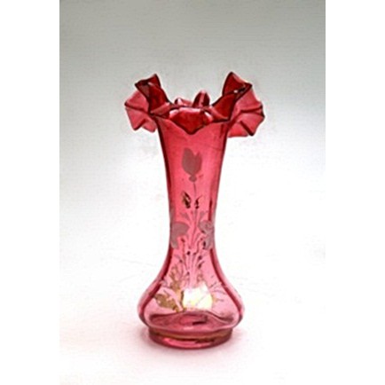 ANTIQUE VASE VICTORIAN GLASS / VAS / VAS KRISTAL / VAS ANTIK / VAS KRISTAL WIRU WIRU