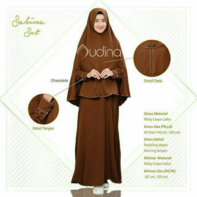 GAMIS SYAR'I SABINA SET ORI AUDINA / GAMIS BRANDED / GAMIS CANTIK / GAMIS KULIAH
