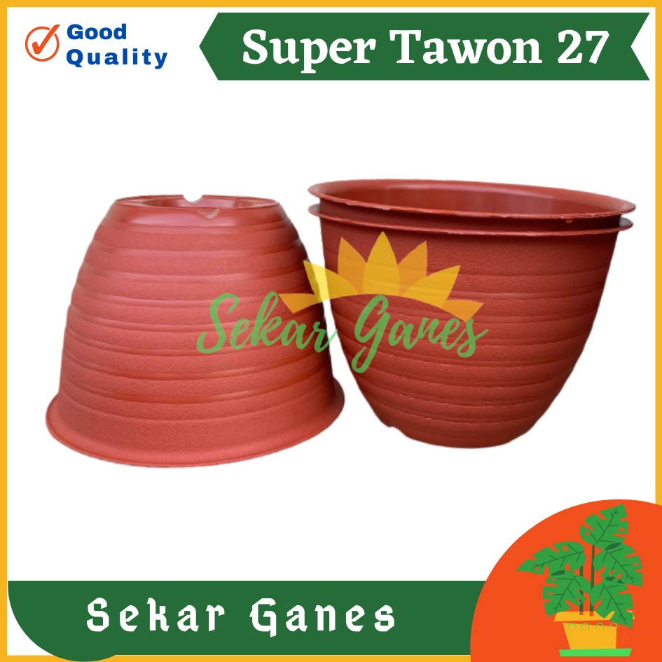 Pot Super Tawon 27 Cm Merah BataTerracota Terracotta Merah Coklat By Garden Of Love Tawon Pot 27CM - Bukan Pot Tawon Madu Jet Gusi 30 32CM