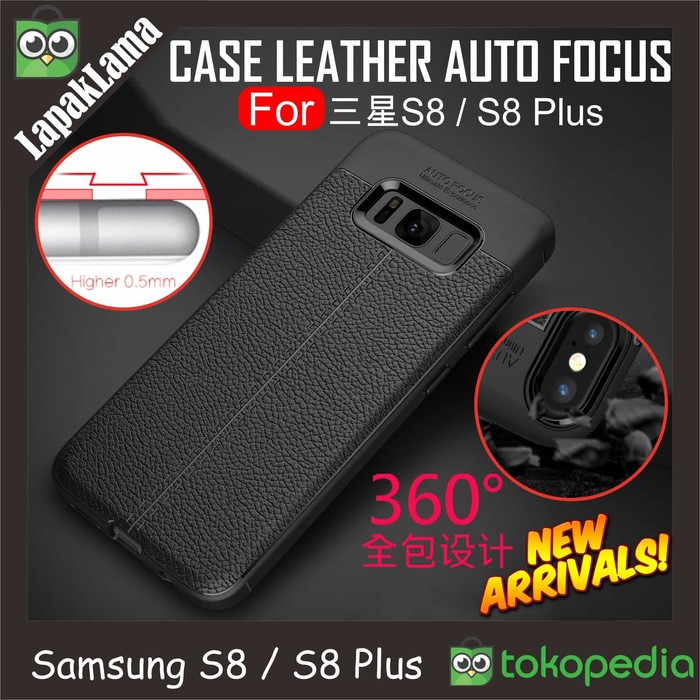Tersedia Case Leather Auto Focus Original Samsung Galaxy S8+ S8 Plus Softcase
