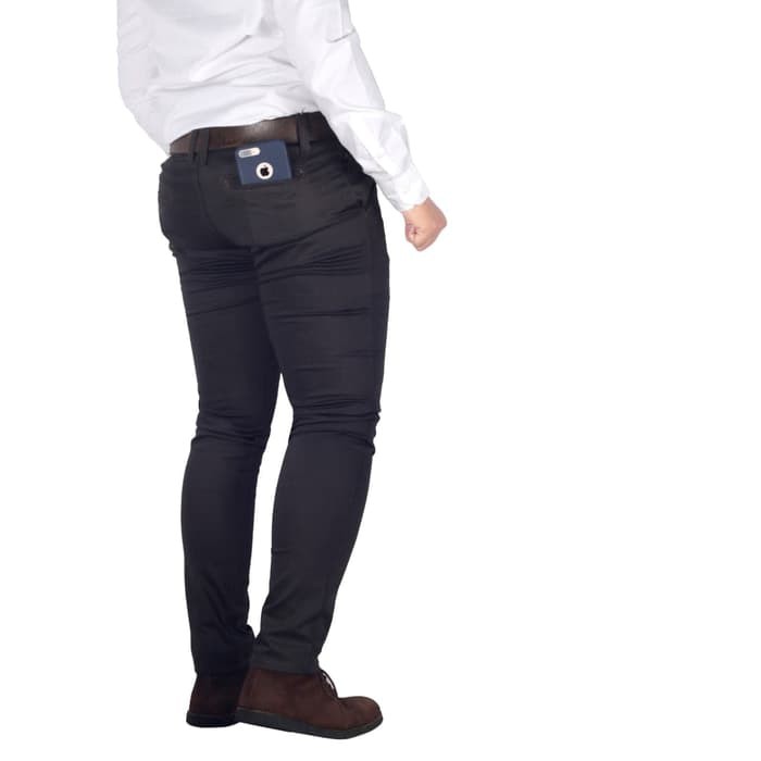 Celana Panjang Chino Pria | Celana Denim | Celana Pensil CREAM HITAM