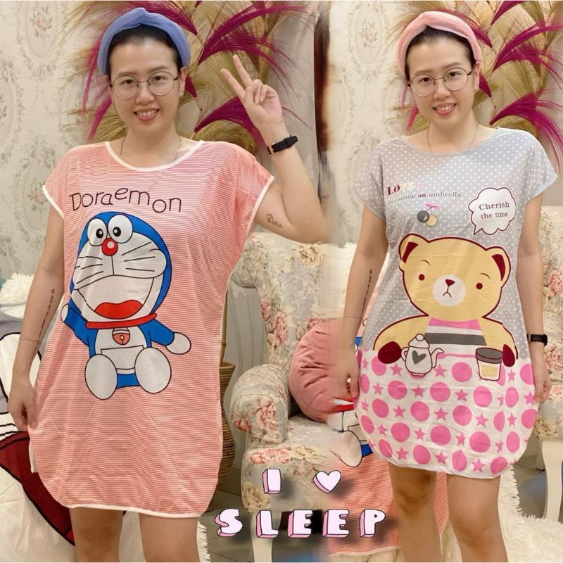 Daster Karakter Lengan Pendek Murah Daster Kekinian Lengan Pendek Daster Korea