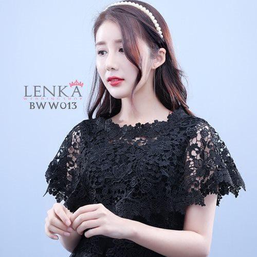 [BISA COD] BOLERO LACE KOREA AKSESORIS WEDDING PESTA OUTER HITAM  BWW013