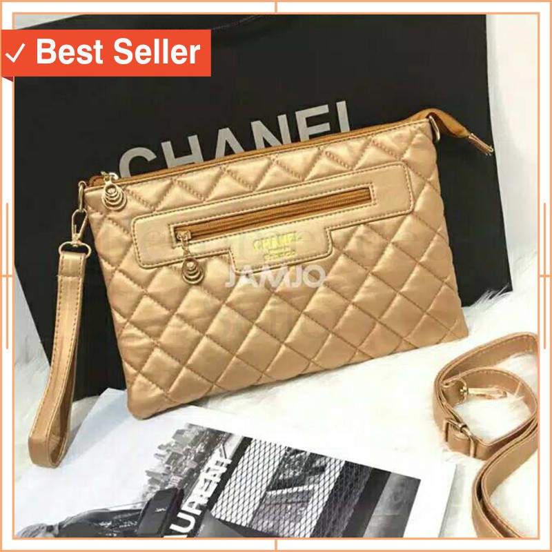 TAS WANITA KEREN KEKINIAN STYLE MODERN BAGUS / SLING CLUTCH CHANEL