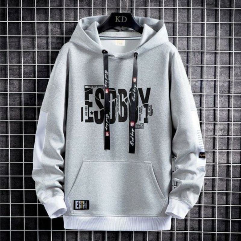 HOODIE Pria ESOBOY Original sweater distro //suiter // switer // jaket gunung Jumper-ESOBOY ABU