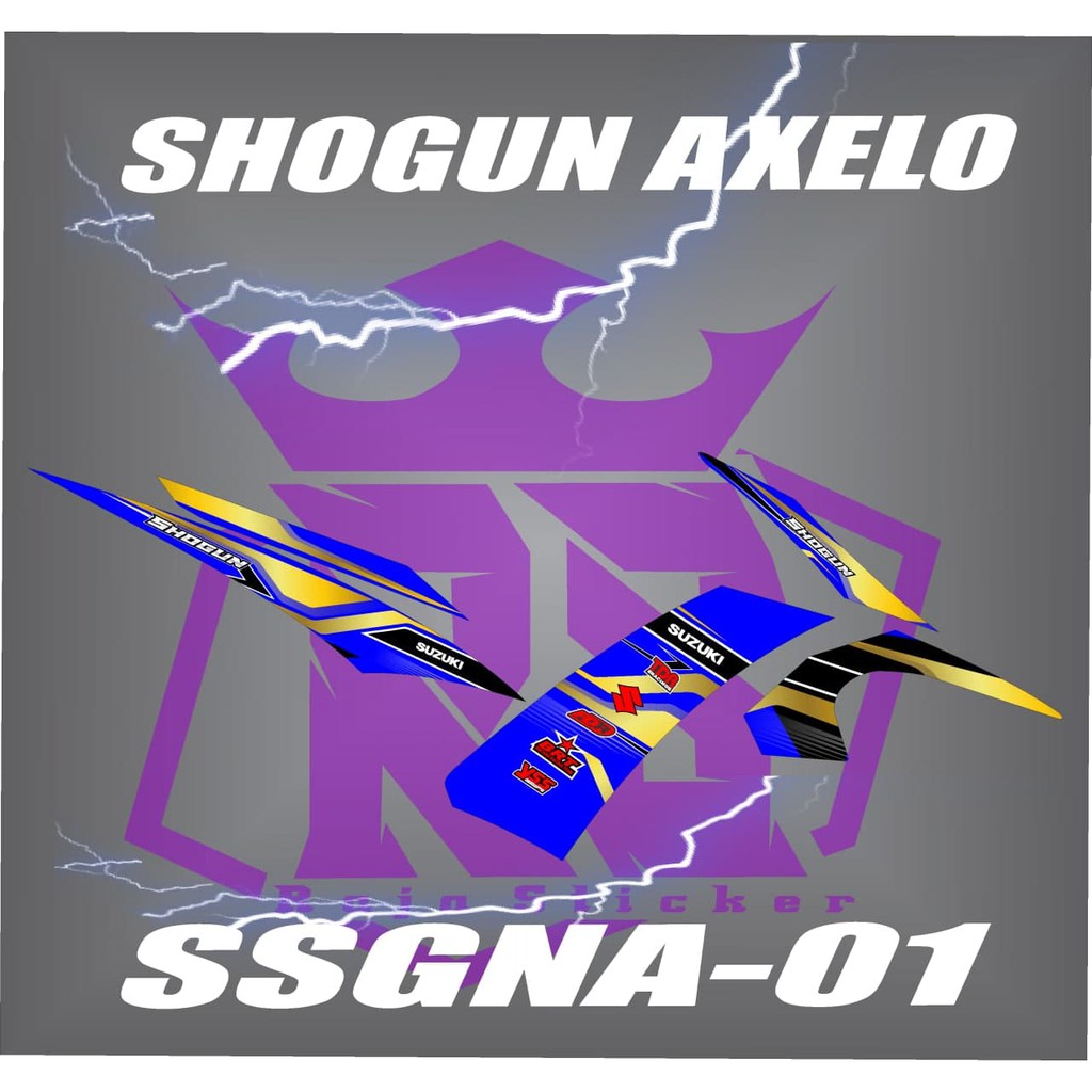 STRIPING VARIASI SHOGUN AXELO,Stiker Motor Axelo,Stiker LIS BODY AXELO 01