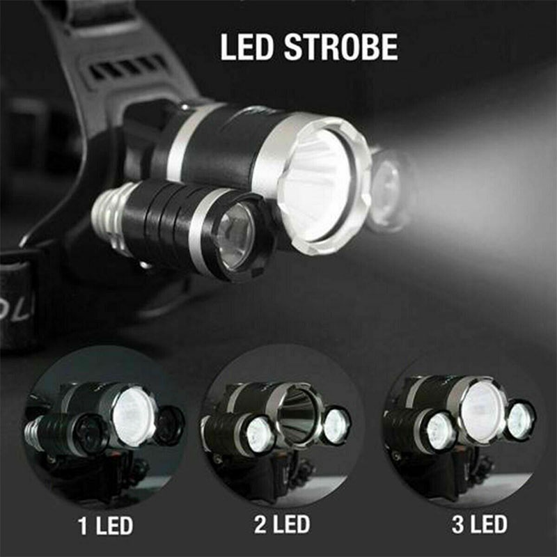 {LUCKID}T6 LED Rechargeable Headlamp Headlight Flashlight Head Torch