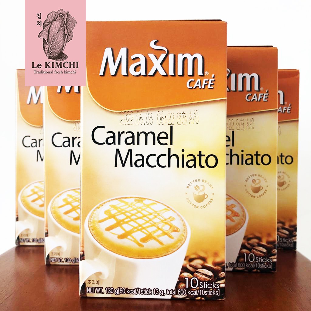 Maxim Caramel Macchiato - Kopi Karamel - Kopi Instan Korea - Maciato Box