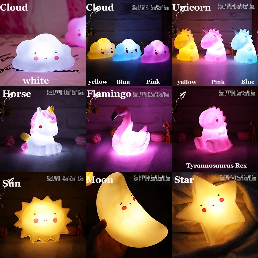 Creative ins Cute LED Night Light Table Lamp Kids Girl Room decorative Xmas Gift