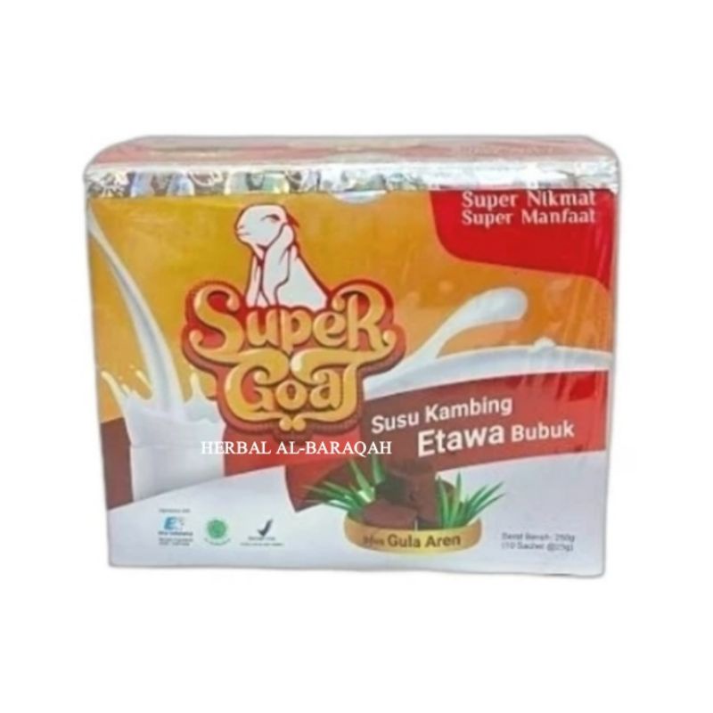 

Supergoat super goat gula aren susu kambing etawa bubuk original bpom 10 sachet