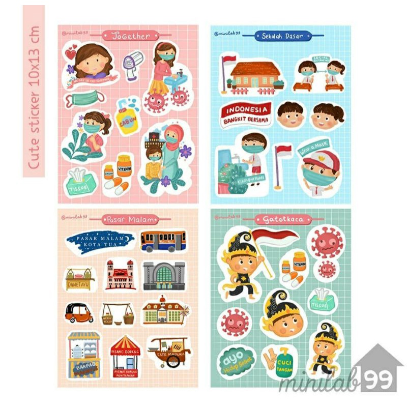 Sticker Lucu Indonesia Minilab99