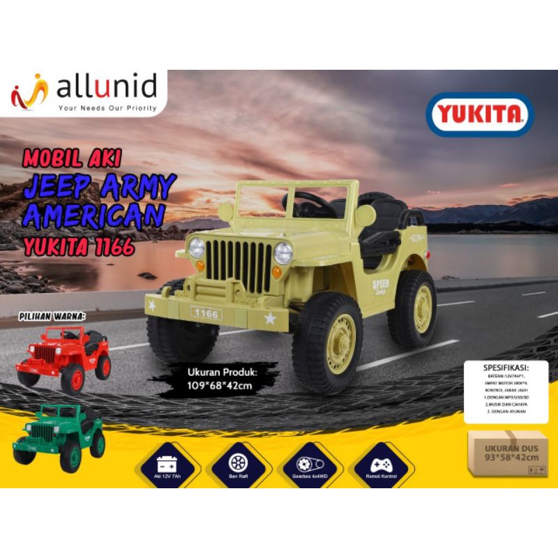 MOBILAN AKI JEEP AMERICAN ARMY 4WD YUKITA 1166