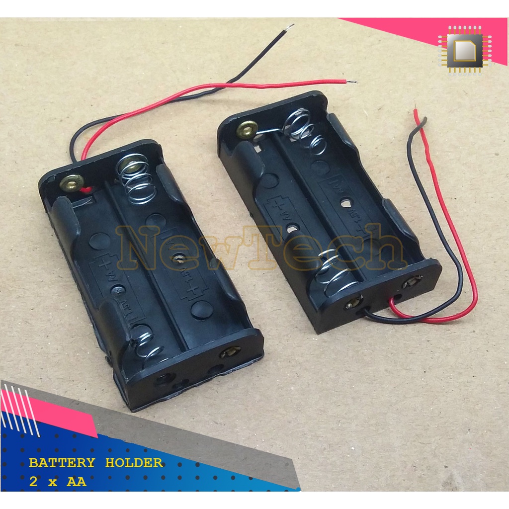 Tempat Baterai Battery Holder Casing 2 Slot 2xAA AA