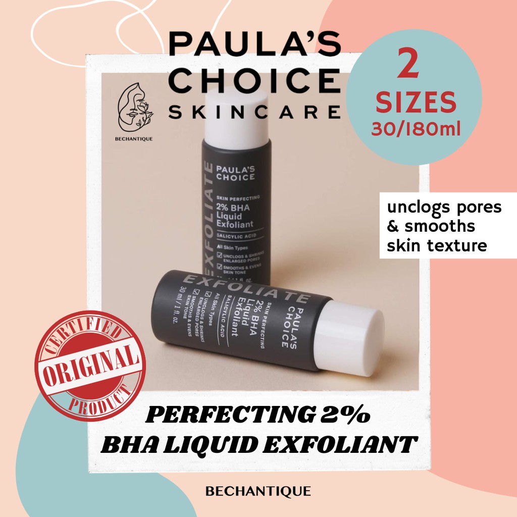 Original PAULA'S CHOICE BHA Skin Perfecting 2% BHA Liquid Exfoliant Paula Choice BHA 2 30 & 118ml