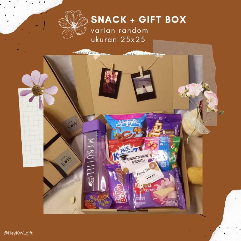 

Snack Box/ Gift Snack/ Gift Box/ Hampers Murah/ Hadiah wisuda