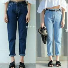 Celana jeans Boyfriend wanita panjang