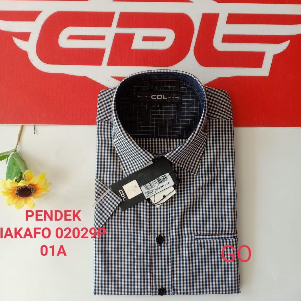 gof CDL (CARDINAL) KEMEJA FORMAL MOTIF REGULAR FIT  Pakaian Pria Atasan Kemeja Hem Lengan Pendek Original