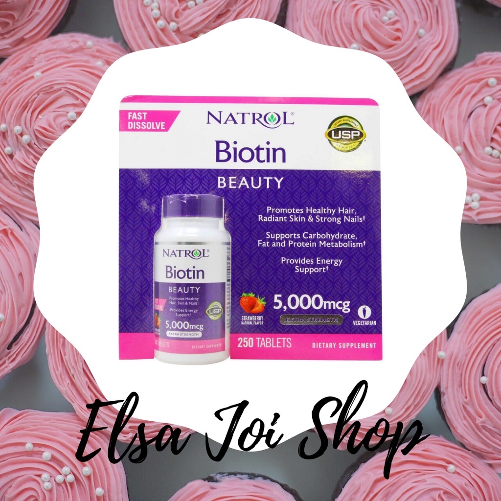 Natrol Biotin Beauty Extra Strength Strawberry Flavor - 5000 Mgc