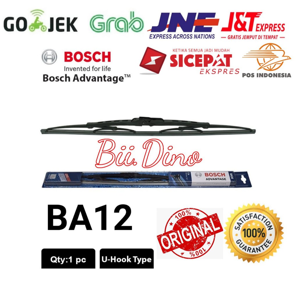 Wiper Bosch Kaca Mobil Advantage 12&quot; BA12