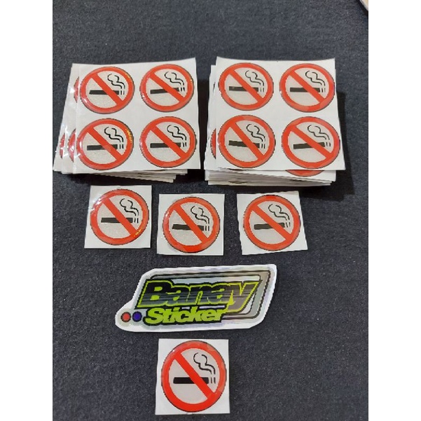 STICKER EMBLEM NO SMOKING TIMBUL 3D