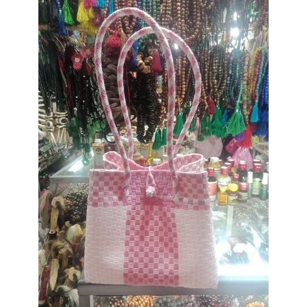 Tas Jely Wanita Cewek Warna Pink Kerajinan Tangan Khas Suku Banjar Kalimantan