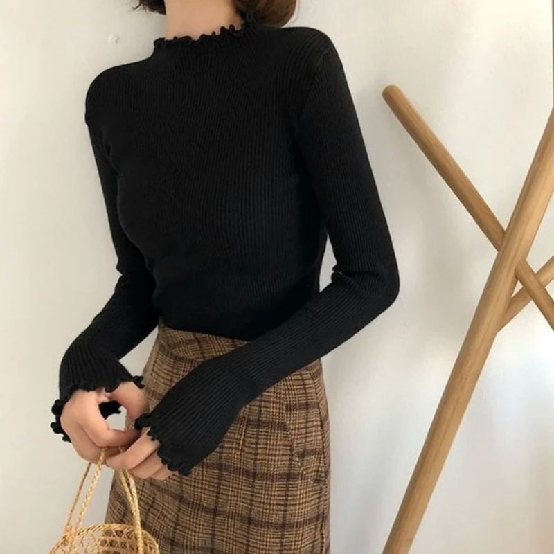 CURLY TURTLENECK SWEATER / PRESS BODY