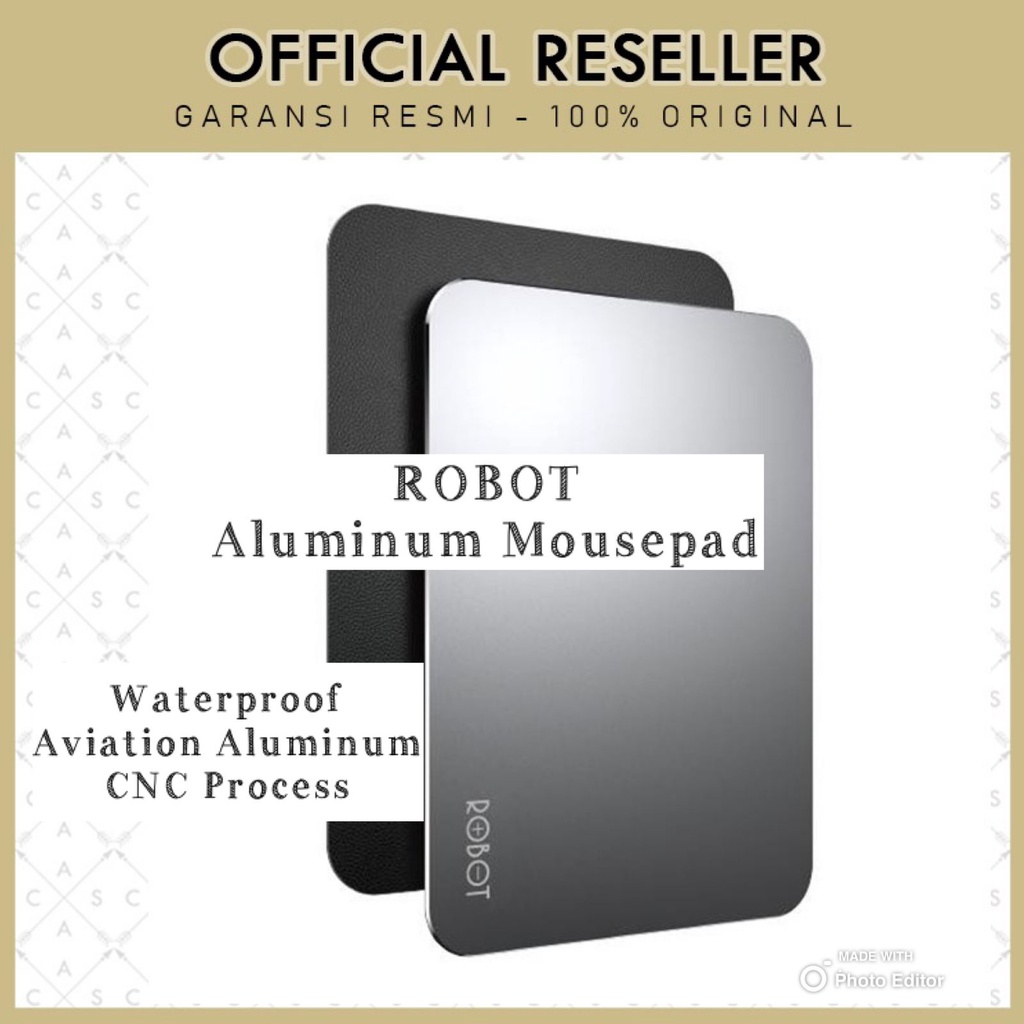 Robot RP03 Aluminium Mousepad Silver - Aviation Alumunium Mouse Pad