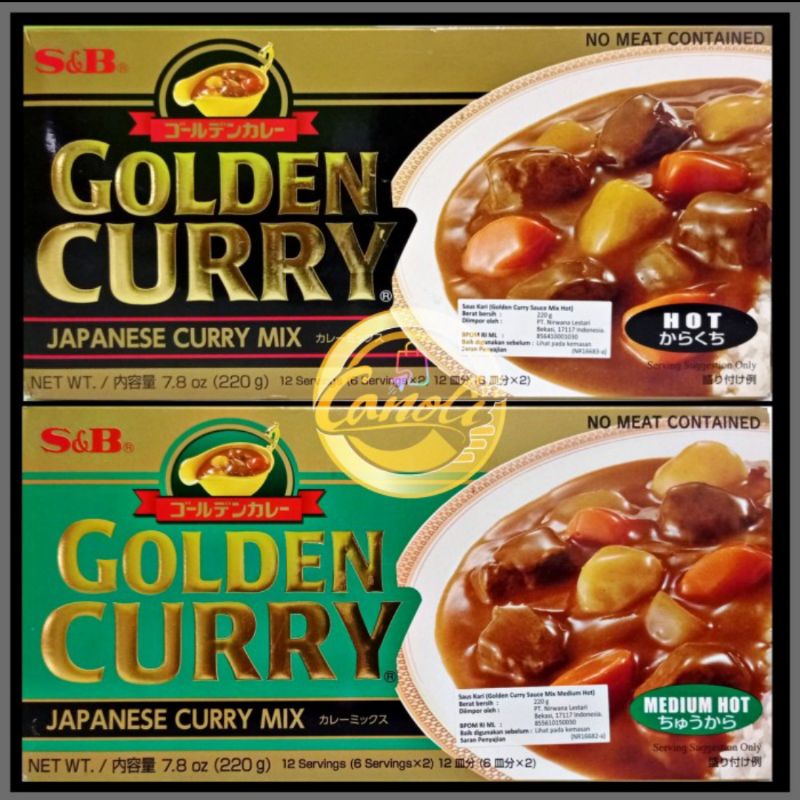 

golden curry 220 gram Japanese curry mix/medium hot/kari jepang