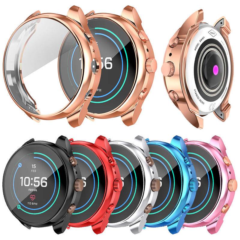 Pelindung Layar Smartwatch Fossil Ftw6022 Bahan Tpu Ringan Dengan Bumper Aneka Warna