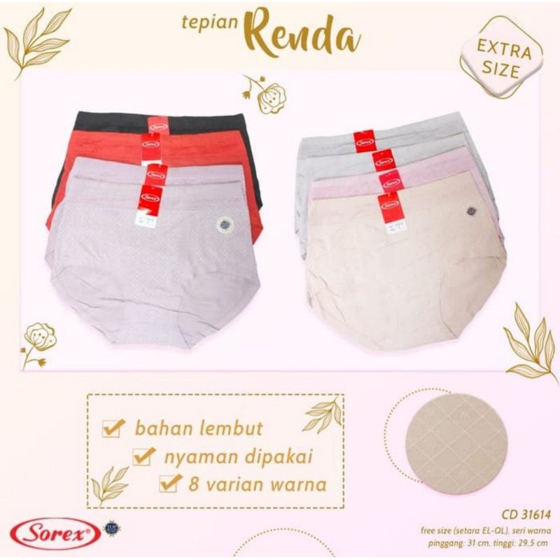 Celana dalam wanita tepian renda Sorex 31614