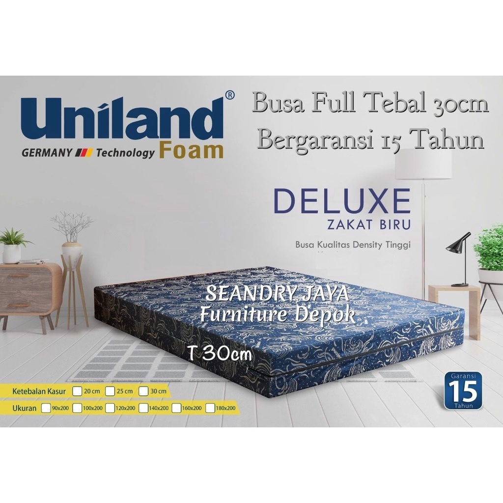 KASUR BUSA SUPER UNILAND DELUXE 30 CM/PROMO MURAH/BERKUALITAS/SEANDRY JAYA FURNITURE DEPOK/CINERE,CI