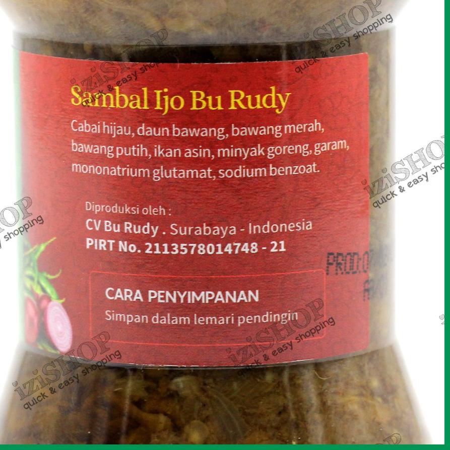

Update! SAMBAL IJO dari depot Bu Rudy botol tutup hijau ,.