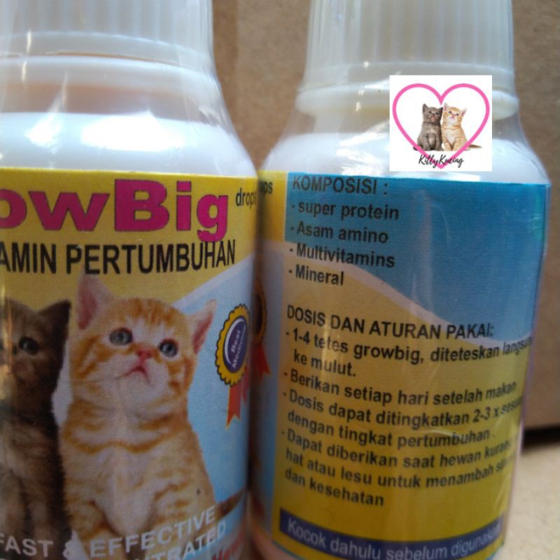 Vitamin Pertumbuhan Kucing Growbig Drop