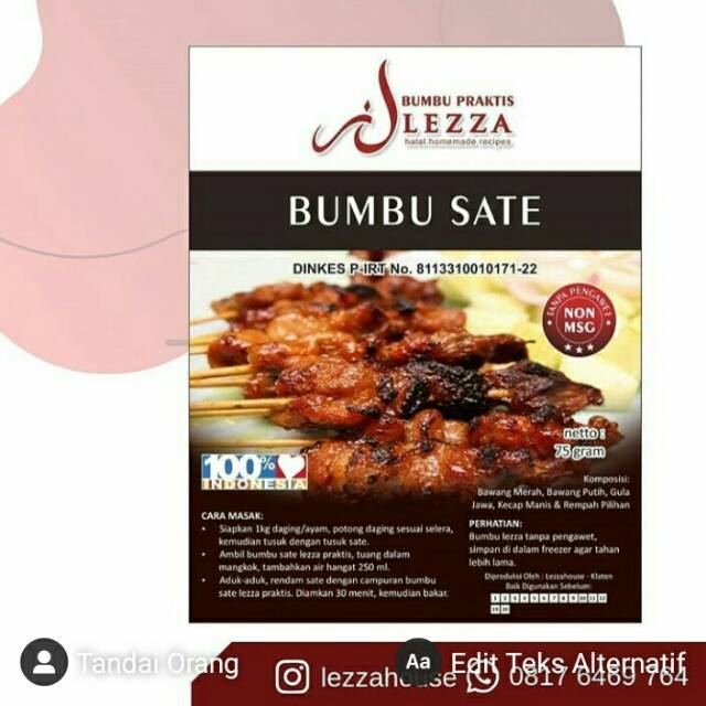 

Lezzahouse Bumbu Sate