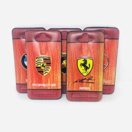 Asus Zenfone 2 laser 5,5 incih / Zenfone Max Case Softcase Model Kayu Variasi Logo Mobil Silikon