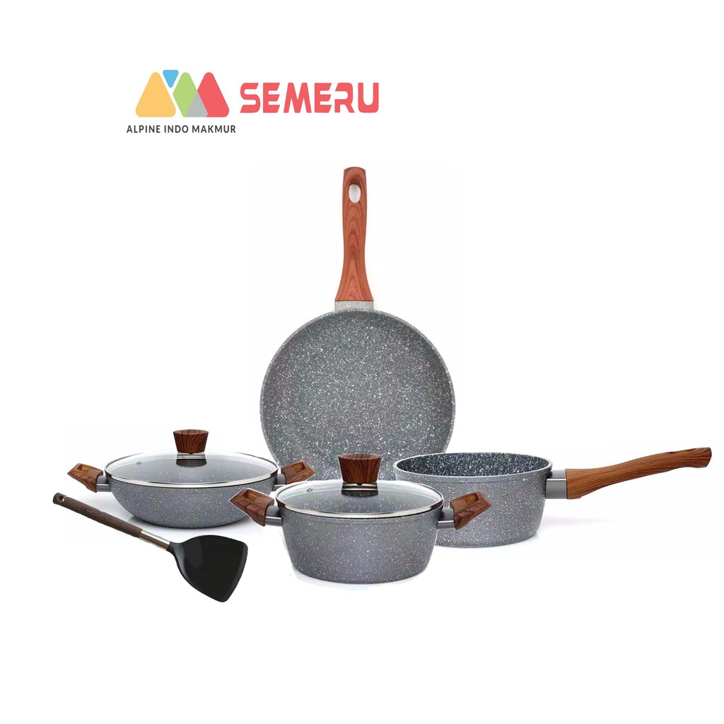 CYPRUZ MARBLE COOKWARE SET 7 PCS PI-0903