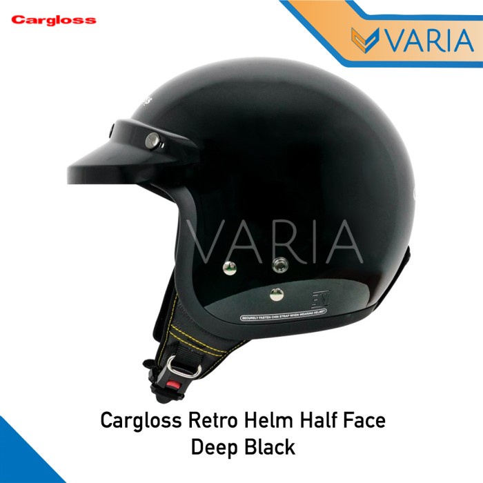 Cargloss Helm Retro Half Face Ghotic Army I Deep Black