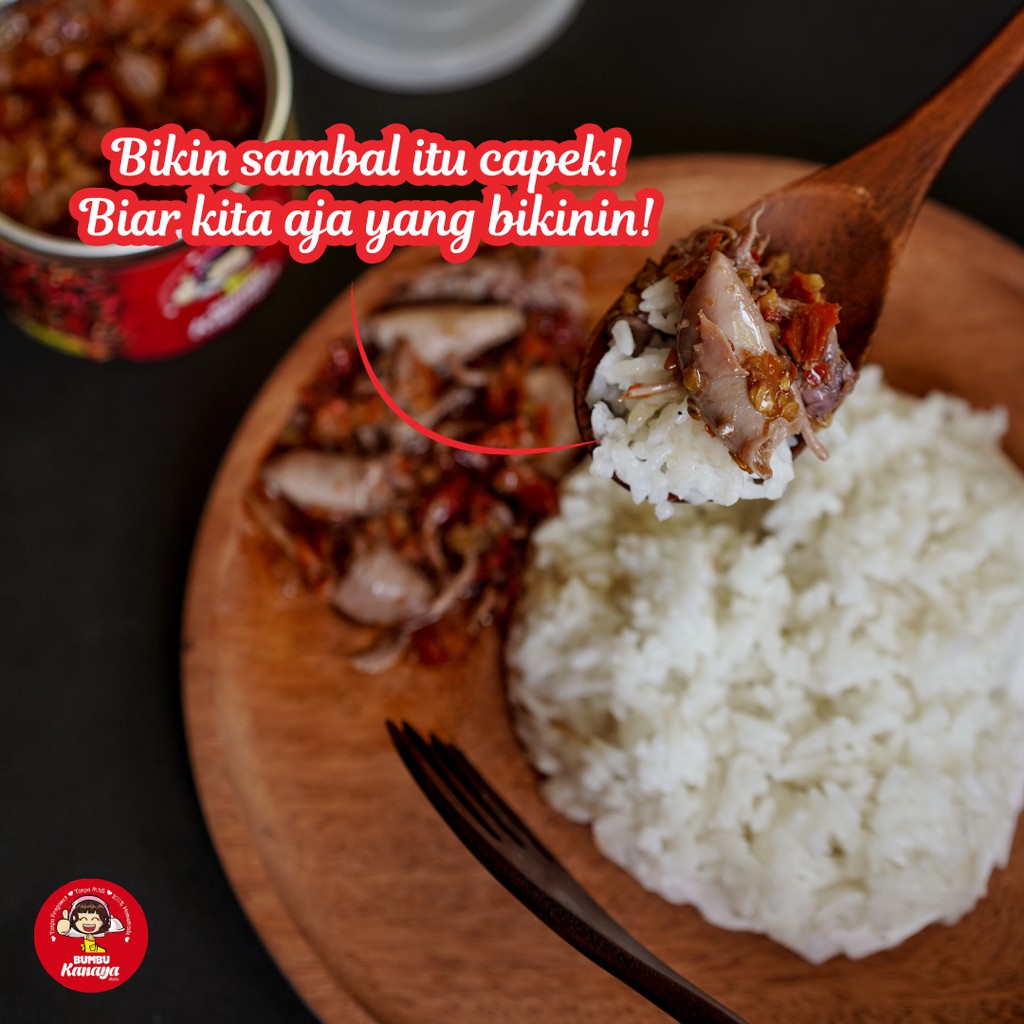 Sambal Cumi / Baby Cumi / Pete Teri / Korek / Bawang / Ikan Asin Jambal / Sambel Mercon Bumbu Kanaya