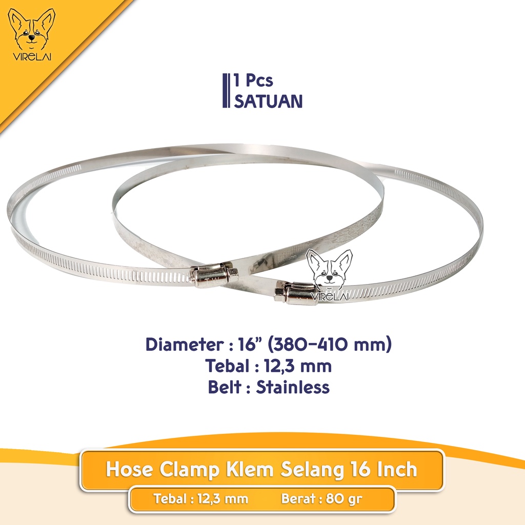 Stainless Klem Selang / Hose Clamp 16&quot; [TW]