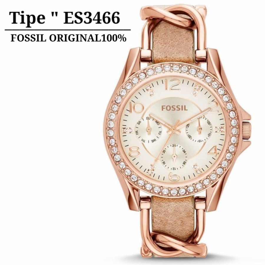 New Jam Tangan Wanita Fossil ES3466 - ES 3466 Baterai Jam Tangan Wanita Casual Best Edition Bayar di