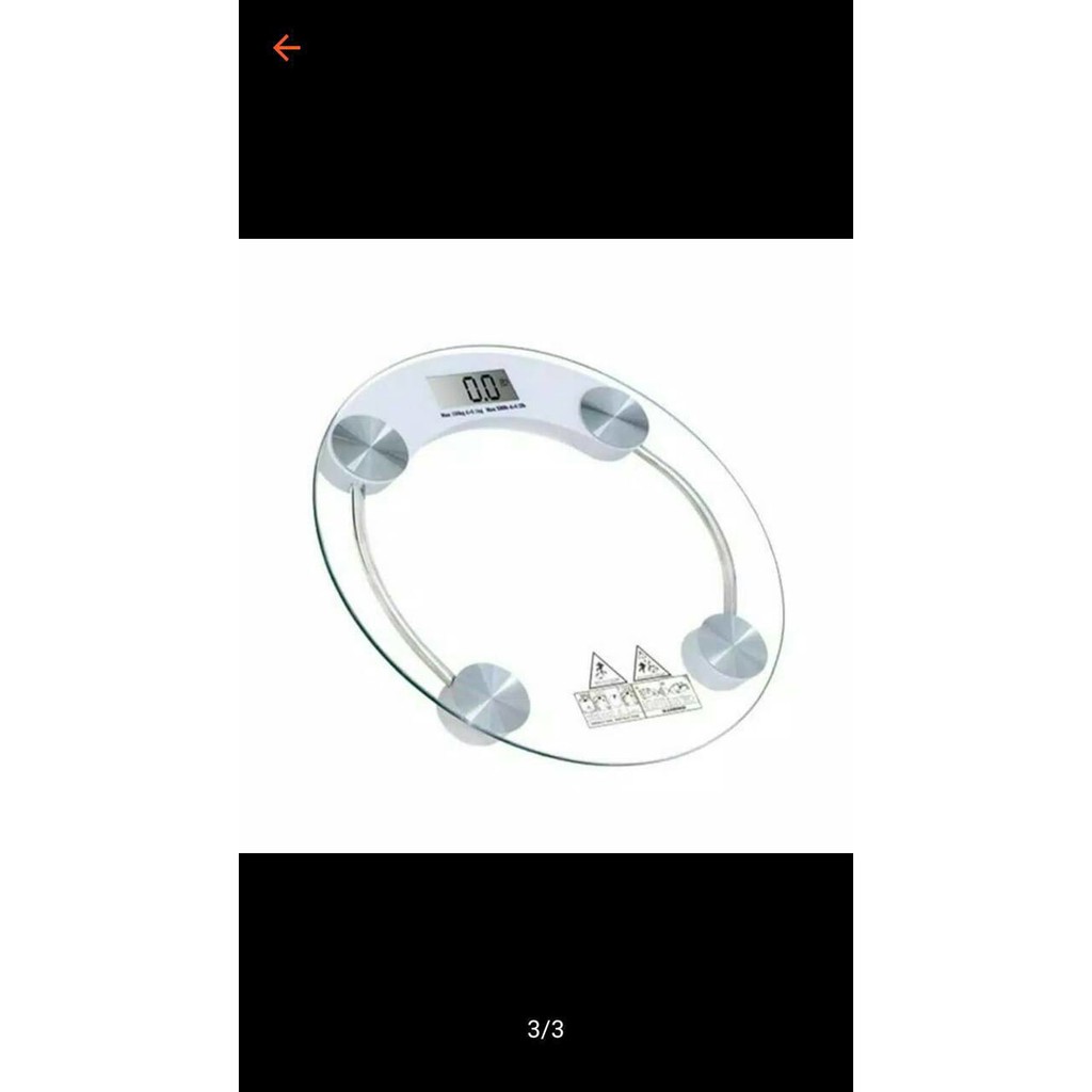 Timbangan Badan Digital Diameter 30cm Transparan Bulat