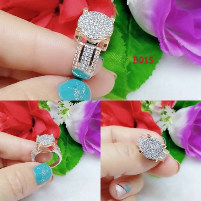 Cincin kombinasi Permata Perhiasan Xuping B014-B015