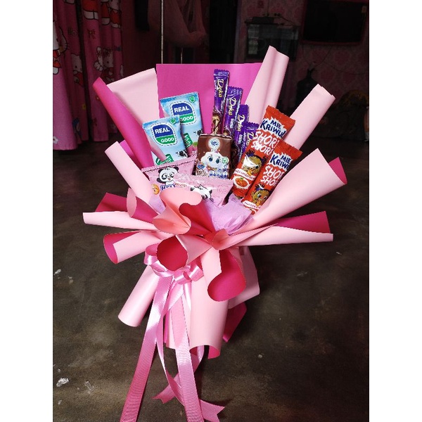 

buket Snack/buket jajan/kado ultah/ kado unik