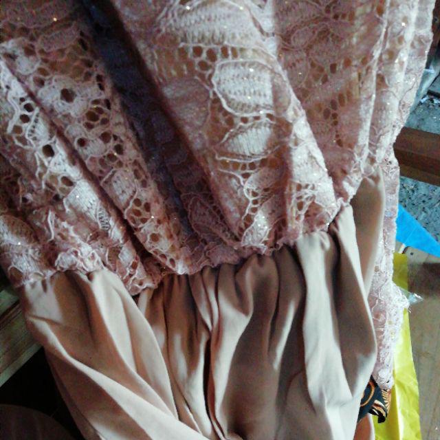 Couple Batik Maxi Dress Gamis Brokat Anami Sarwendah Bidara 074