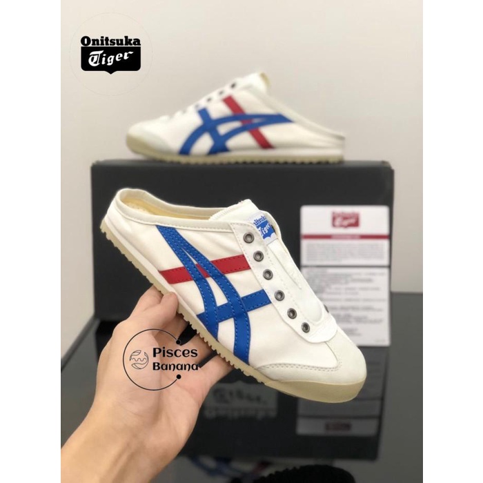 Sepatu Sandal Onitsuka Tiger White Blue Red