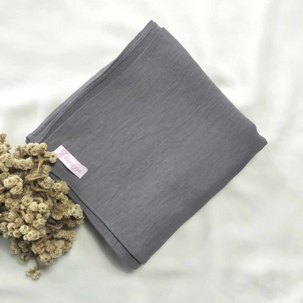 PASHMINA CRINCLE SET CADAR SIZE 200X75/PASHMINA CRINCLE SYARI/PASHMINA JUMBO-Dustygrey