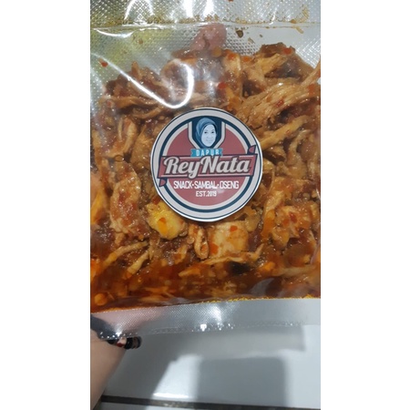 oseng/sambal ayam suwir pedas bu mun( 50 dan 150 gr)